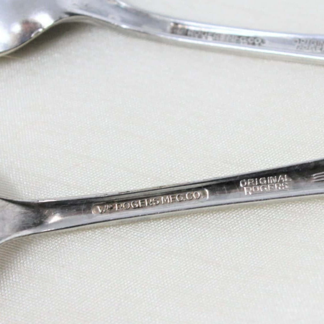 Teaspoons, Wm Rogers, Inheritance, Silverplate, Matching Set of 2, Vintage