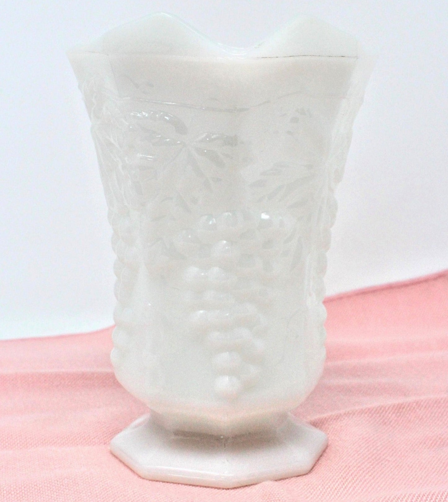 Milk Pitcher / Creamer, Anchor Hocking, Grapes Milk Glass, 20 oz, Vintage