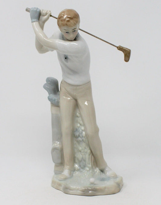 Figurine, Ardalt, Golfer, Hand Painted, Vintage