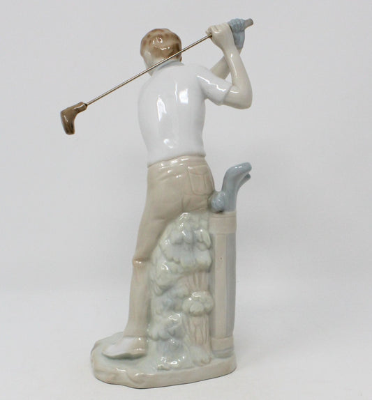 Figurine, Ardalt, Golfer, Hand Painted, Vintage