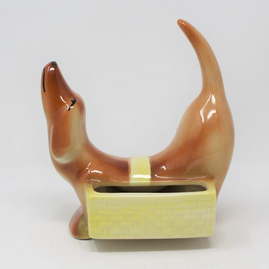 Dresser Valet Caddy, Dachshund Dog Wallet / Cell Phone Holder, Vintage, SOLD