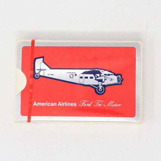 Playing Cards, American Airlines, Ford Tri Motor 1929 Red, Unopened, Vintage