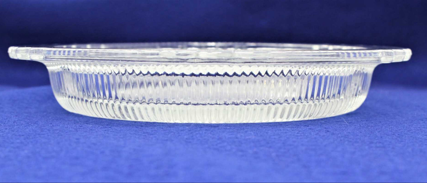 Divided Relish Dish, Imperial Glass, Intaglio Fruit 900, Frosted, Vintage