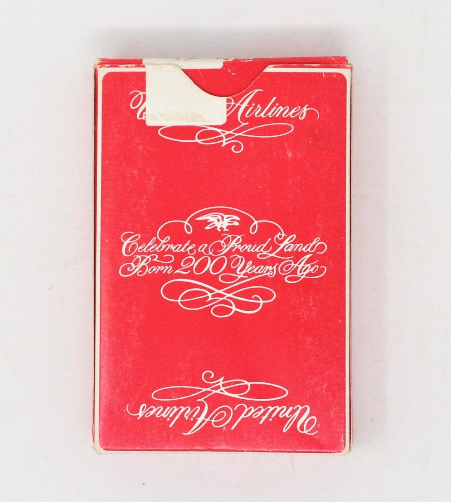 Playing Cards, United Airlines, 1976 Bicentennial Red, Vintage