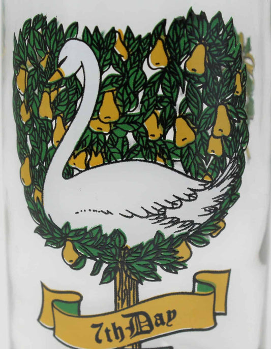 Glasses, Tumbler, Anchor Hocking 12 Days of Christmas, 7 Swans a Swimming, Vintage