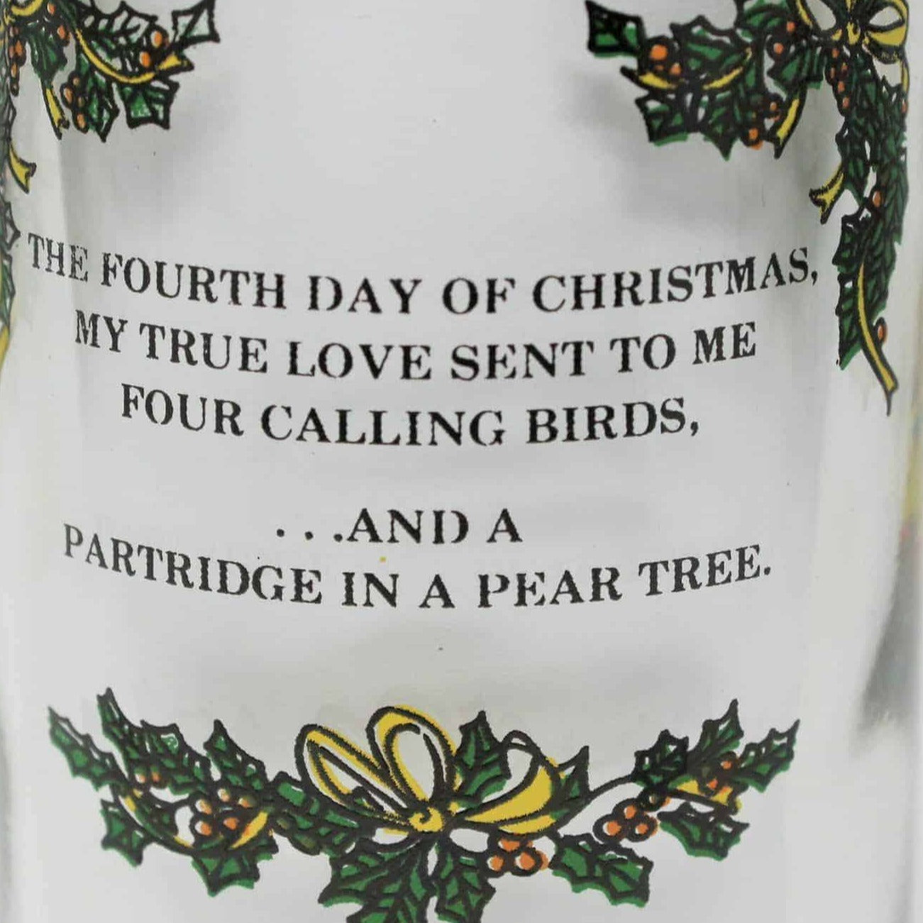 Glasses, Tumbler, Anchor Hocking 12 Days of Christmas, 4 Calling Birds, Vintage, SOLD