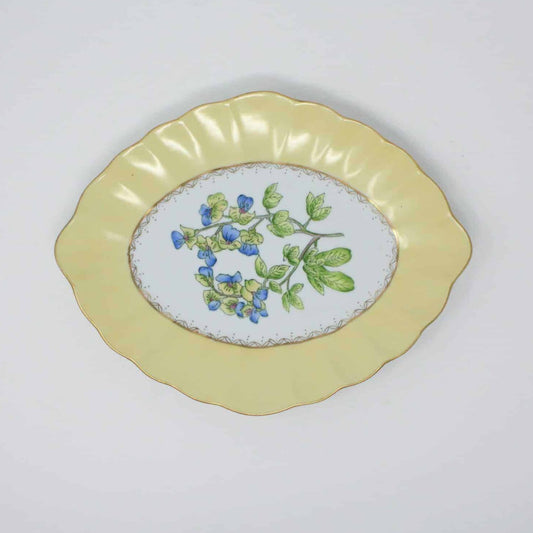 Decorative Plate, Sadek, English Garden Violas, Andrea by Sadek, SOLD