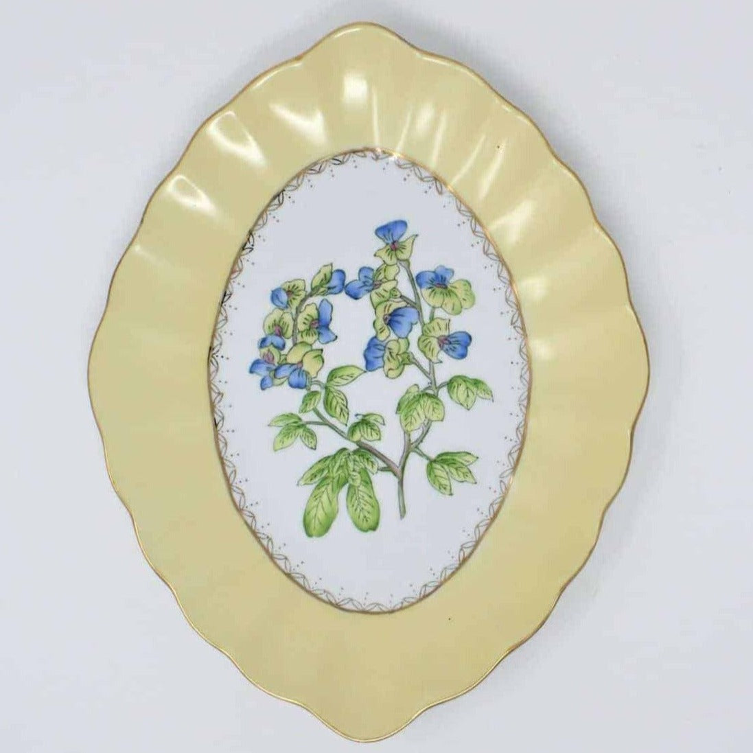 Decorative Plate, Sadek, English Garden Violas, Andrea by Sadek