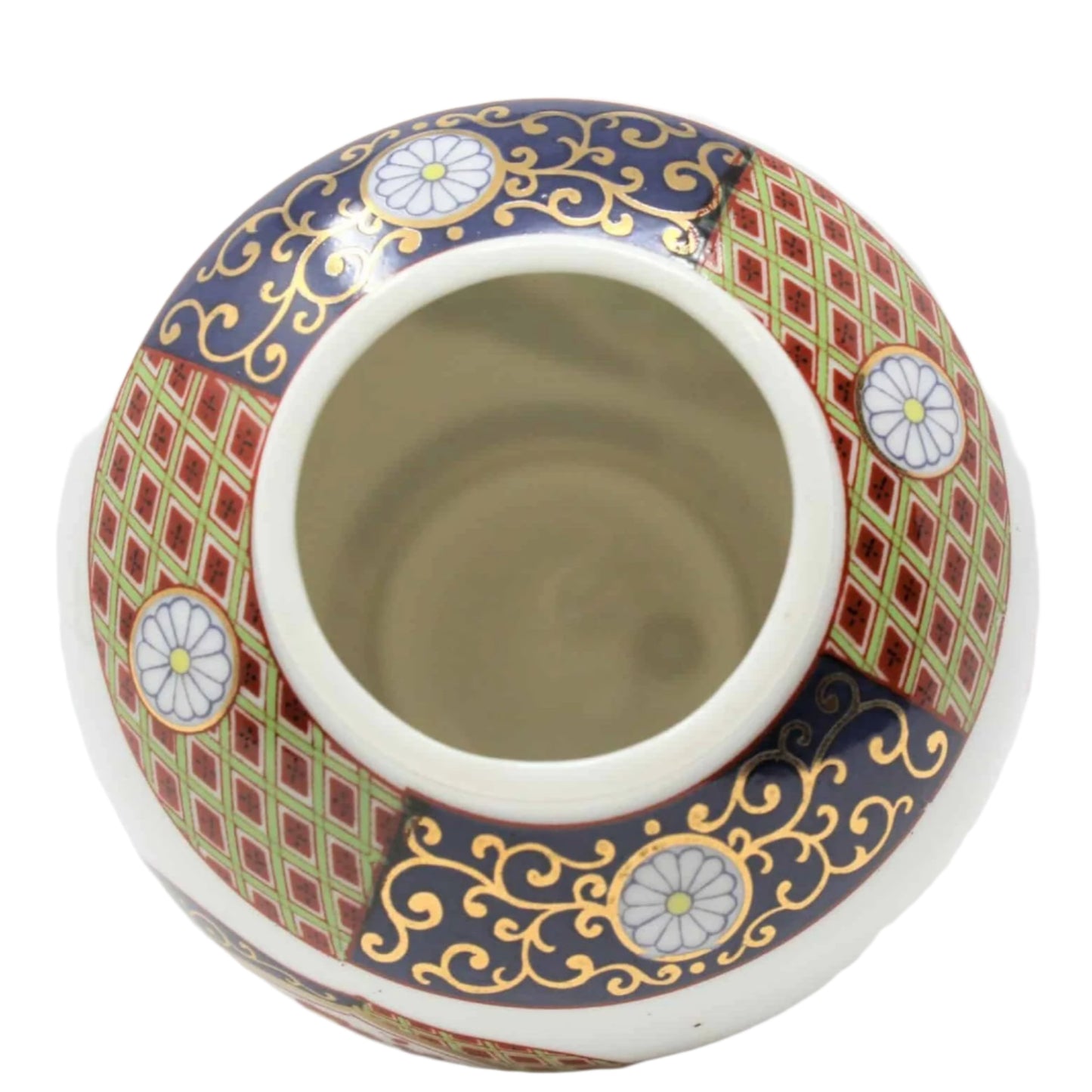 Ginger Jar / Temple Jar, Japanese Gold Imari, Porcelain, Vintage