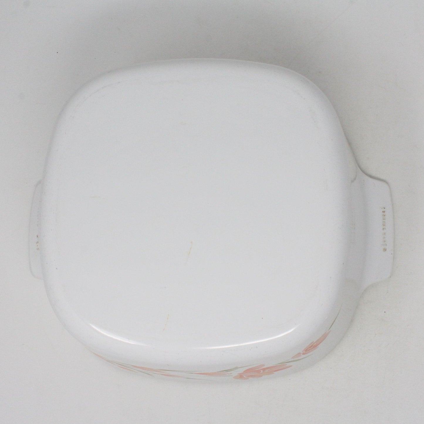 Casserole w/Lid, Corning, Peach Floral, 3 LT, Vintage