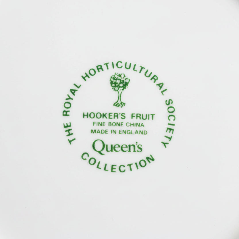 Dinner Plate: Rosina-Queen's, Hooker's Fruit Apricot, Bone China, England, Vintage 1980s
