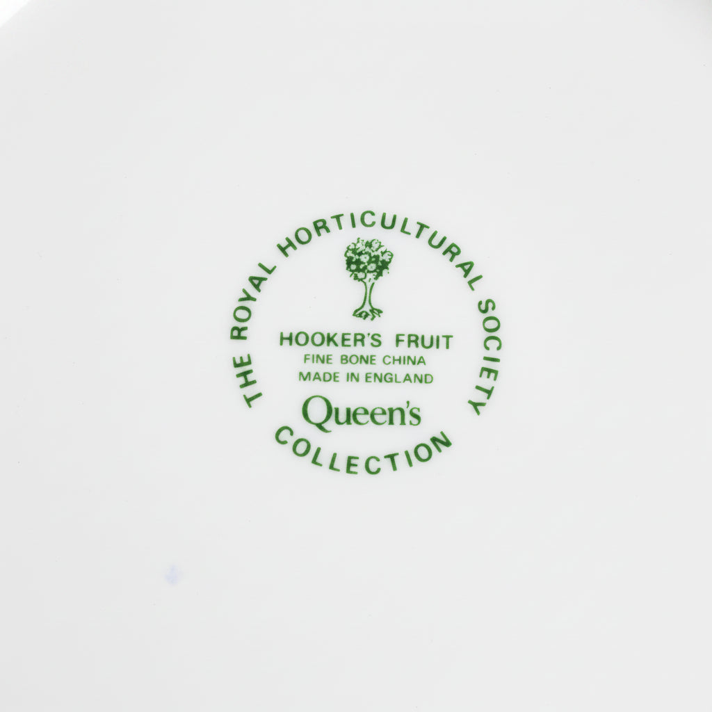 Dinner Plate: Rosina-Queen's, Hooker's Fruit Plum, Bone China, England, Vintage 1980s