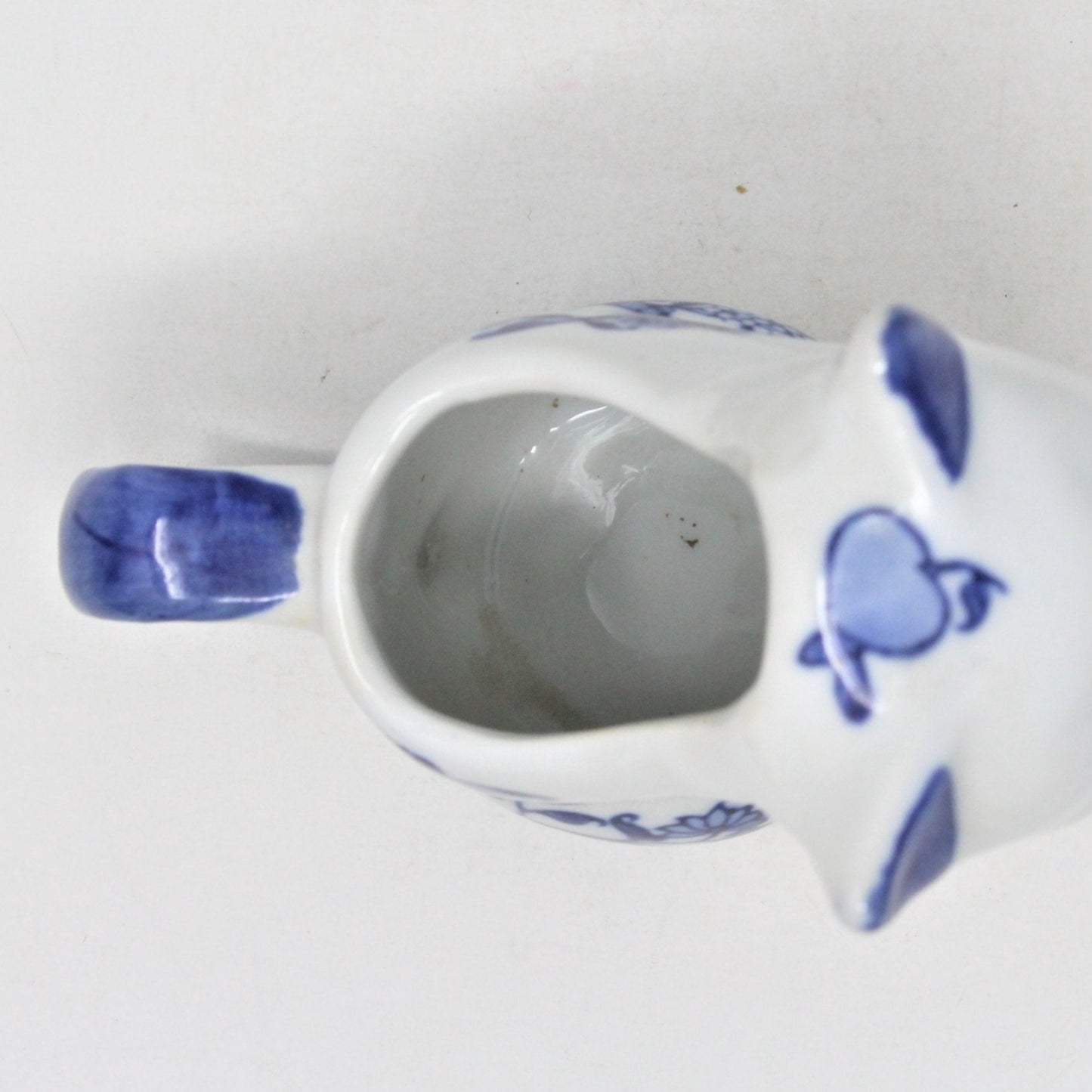 Creamer, Small Pitcher, Baum Bros Formalities, Cat / Kitten, Blue Onion, 1996
