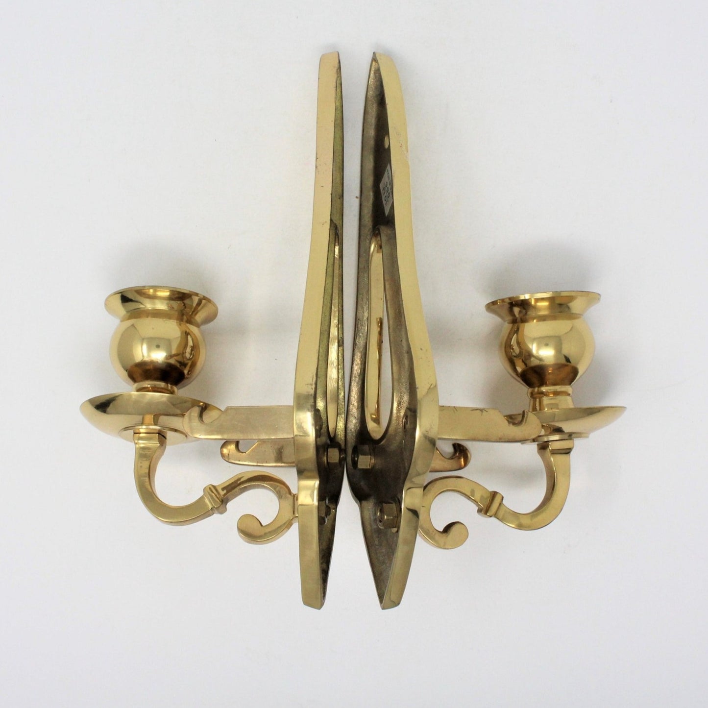Candle Holders / Sconces, Brass Sconces, Set of 2, Vintage, India