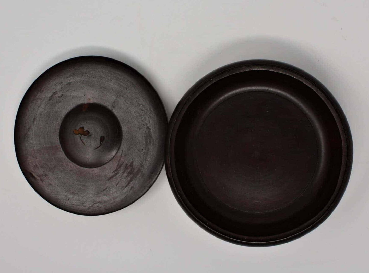 Bowl, Hand Carved Wood with Lid, Vintage Japan