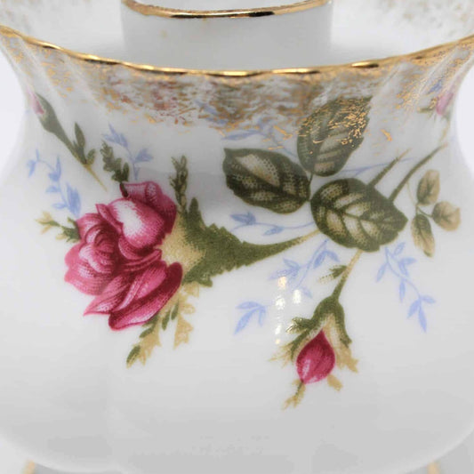 Candle Holder & Vase, Chodziez, Moss Rose, Vintage, Poland, Taper