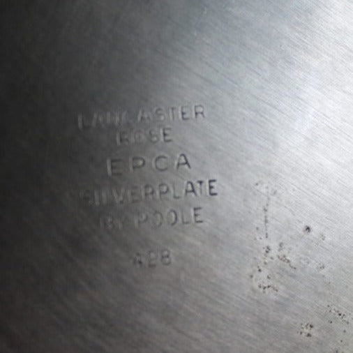 Tray, Poole, Lancaster Rose 428, Silverplate, Vintage 19", SOLD