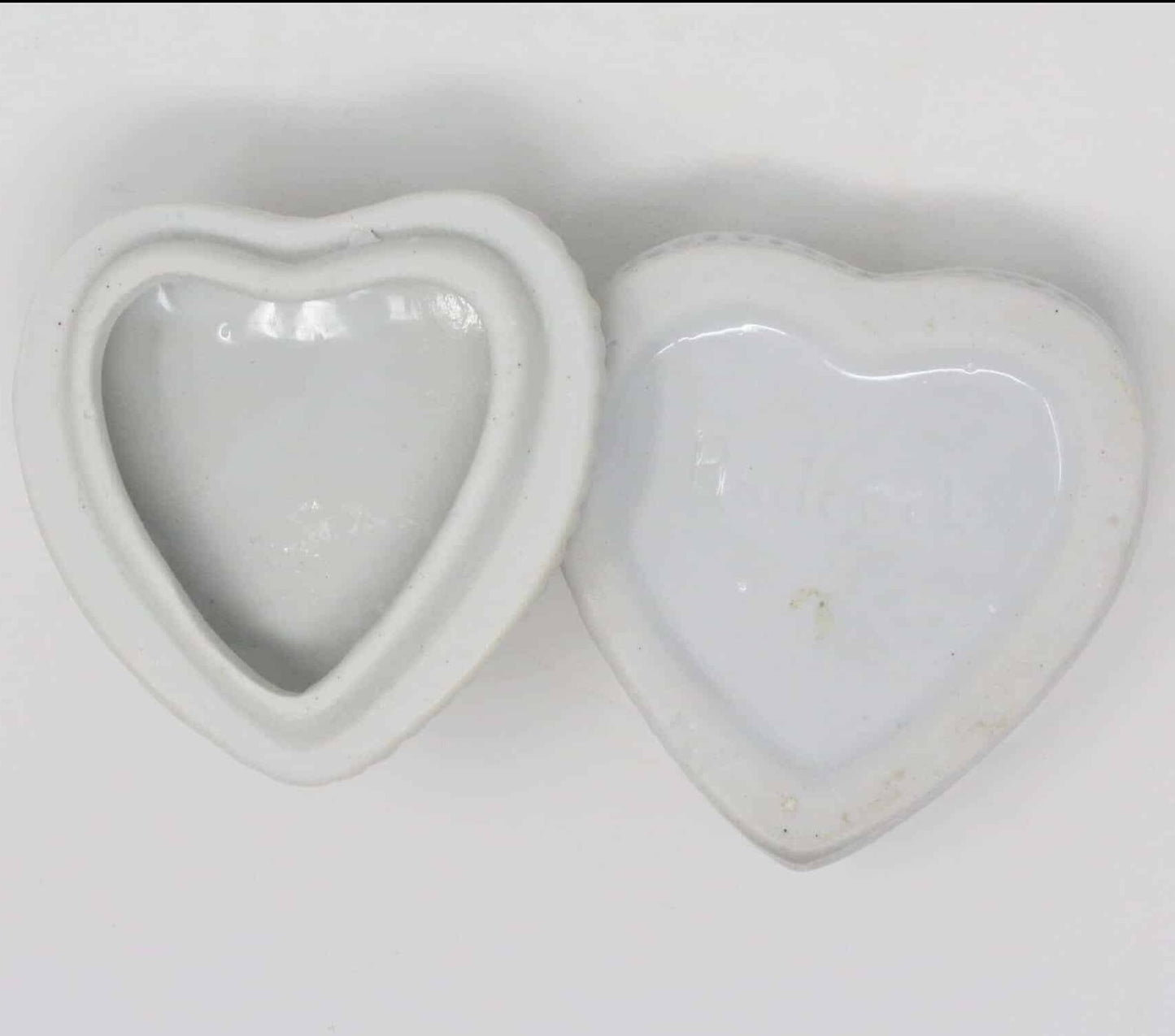 Trinket Box, Badcock, Heart Shaped, Porcelain, Vintage