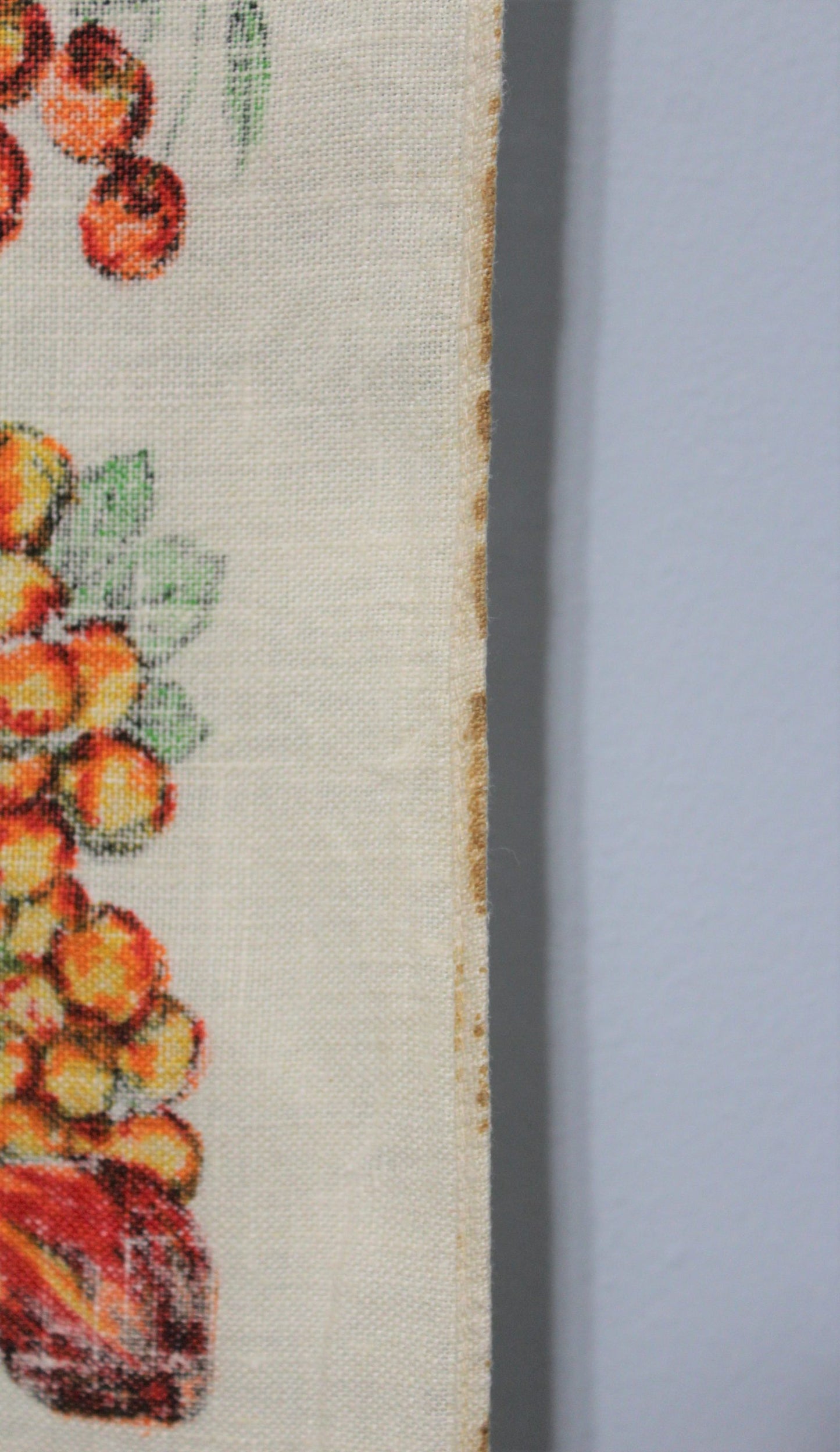 Calendar Tea Towel, 1971, Yours is the Earth..., Fruits & Vegetables, Vintage Linen, SOLD