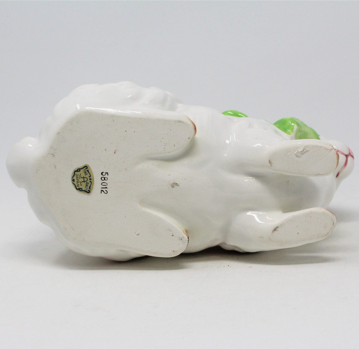 Planter, Bunny Rabbit with Bow, Ceramic, White Bunny, Vintage