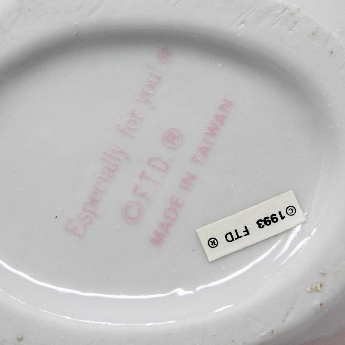 Vase, FTD, Especially For You, Mother and Child Hands, Vintage