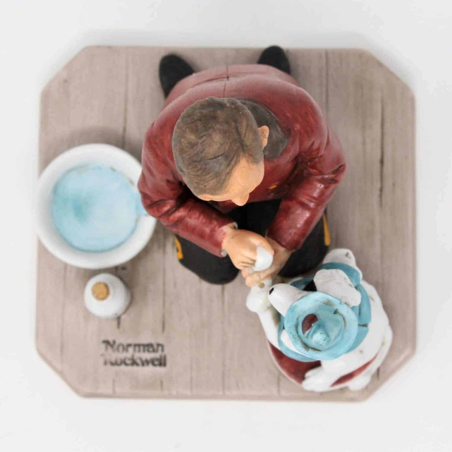 Figurine, Norman Rockwell, While The Audience Waits, Porcelain, Vintage