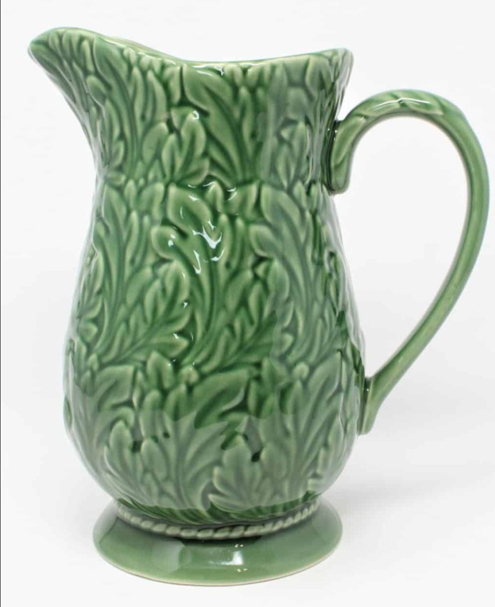 Pitcher, Lenox, Aerin Lauder Green Leaves, Ceramic, RARE