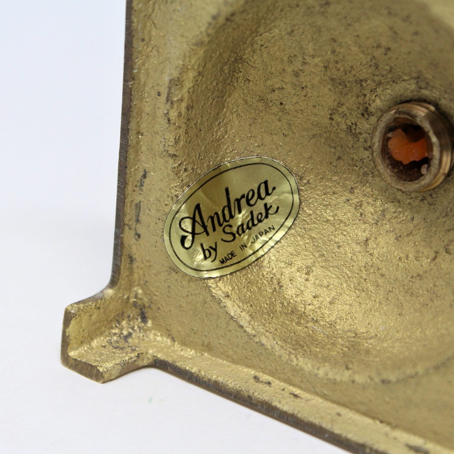 Candle Holders, Brass, Andrea by Sadek, Square Base, Set of 2, Vintage, SOLD