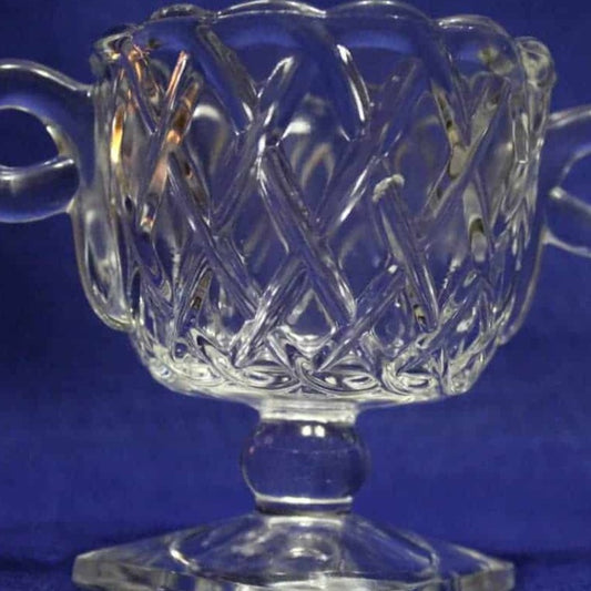 Sugar Bowl, Indiana Glass, Pretzel, Depression Glass, Vintage