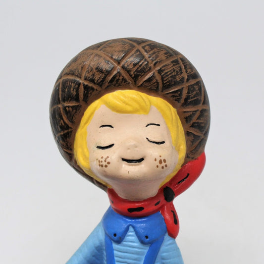 Figurine, Gardener, Hand Painted Ceramic, Vintage