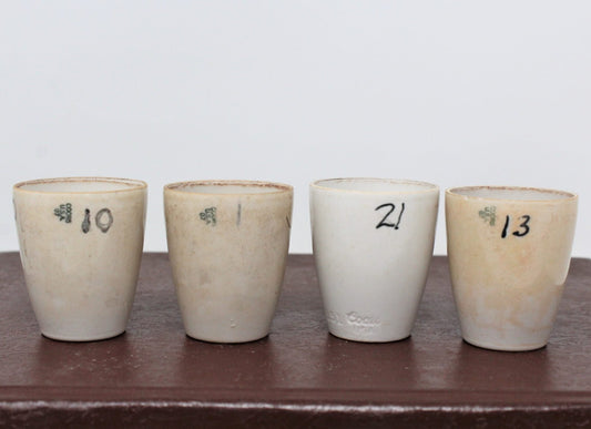 Labware, Chemistry Vintage Crucibles, Coors Science, Set of 4, 1960's