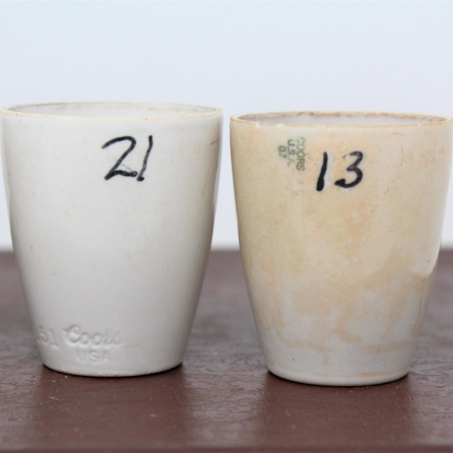 Labware, Chemistry Vintage Crucibles, Coors Science, Set of 4, 1960's