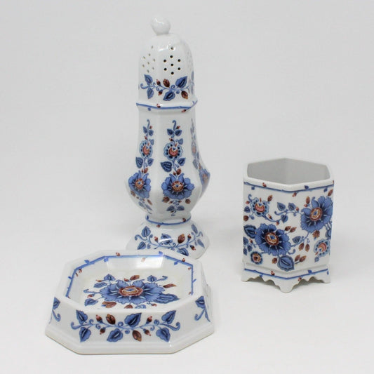 Vanity Set, Vintage Estee Lauder Youth Dew, Porcelain Garden Gift Set, Vintage, SOLD