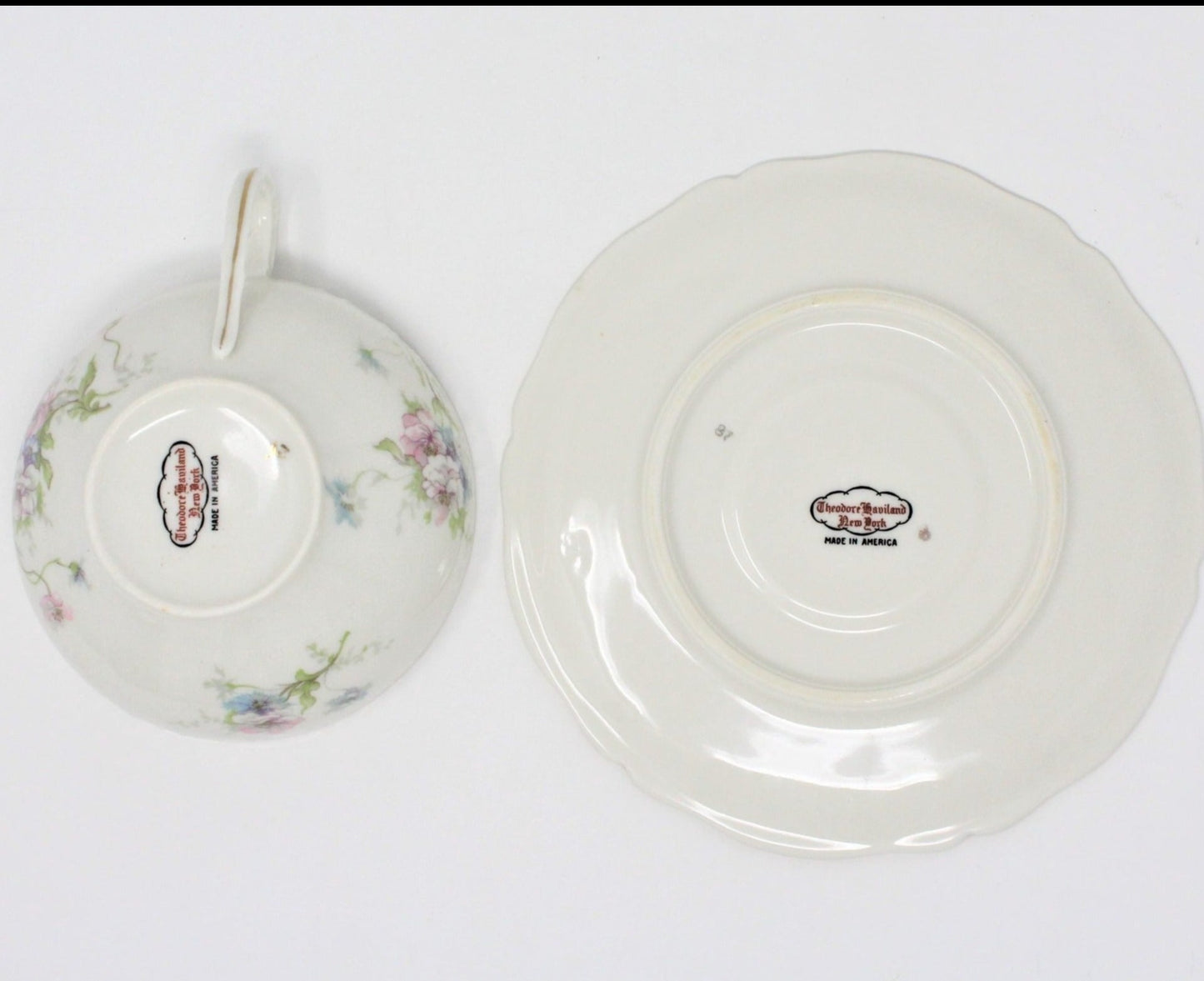 Teacup and Saucer, Theodore Haviland, Annette, Vintage