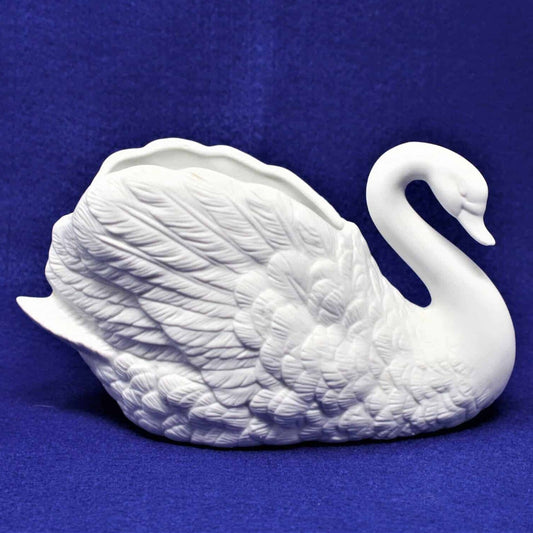 Planter, FTD White Swan, Porcelain, Vintage