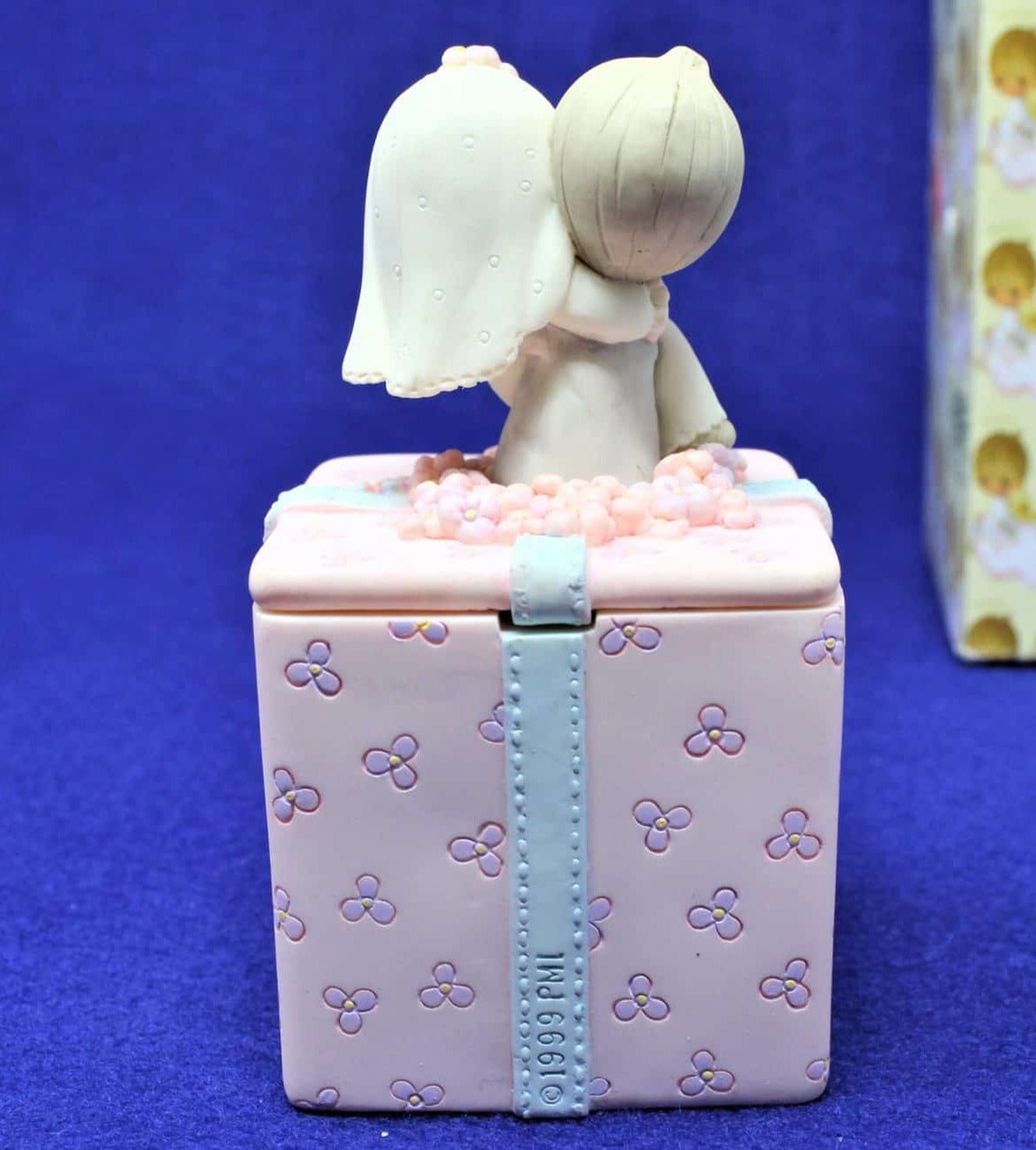 Trinket Box, Enesco, Precious Moments Bride & Groom, Bless You Two, 1999, SOLD