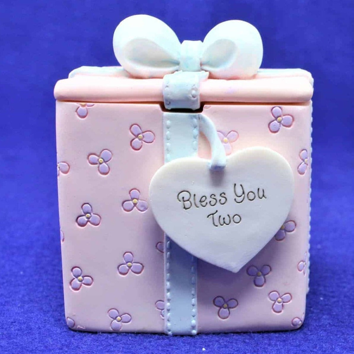 Trinket Box, Enesco, Precious Moments Bride & Groom, Bless You Two, 1999, SOLD