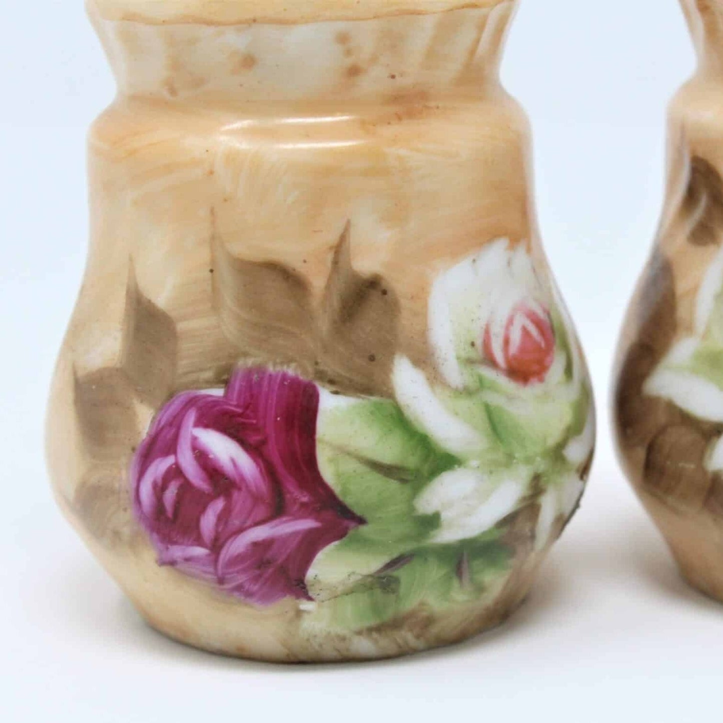 Salt and Pepper Shakers, Lefton, Heritage Brown, Porcelain Japan, SOLD