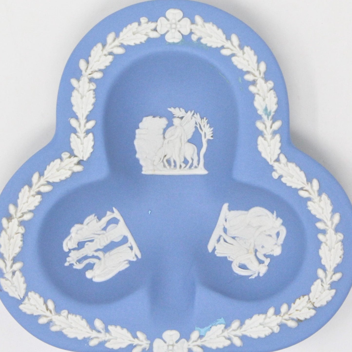 Ashtray, Wedgwood, Blue Jasperware, Club Shaped, Vintage