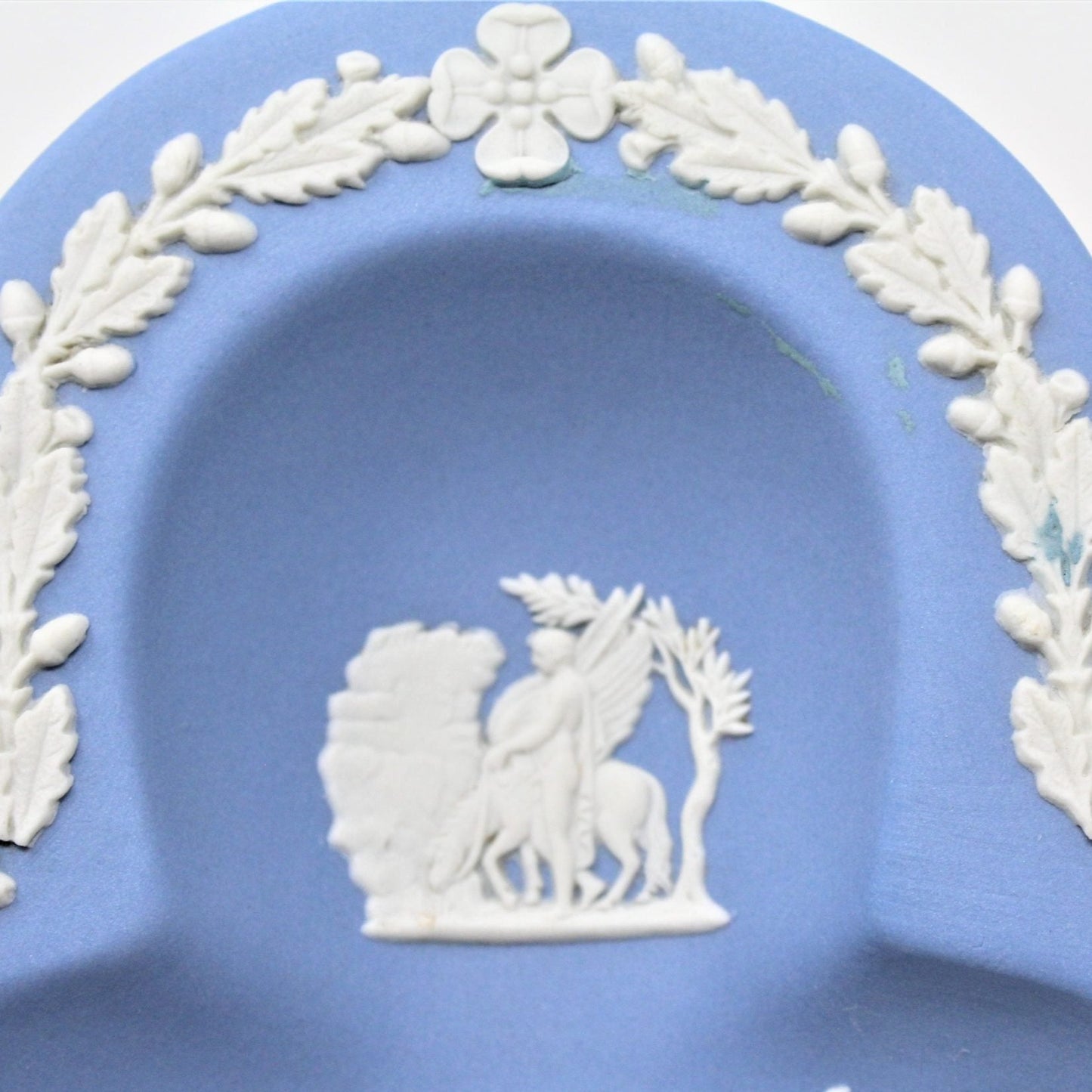 Ashtray, Wedgwood, Blue Jasperware, Club Shaped, Vintage