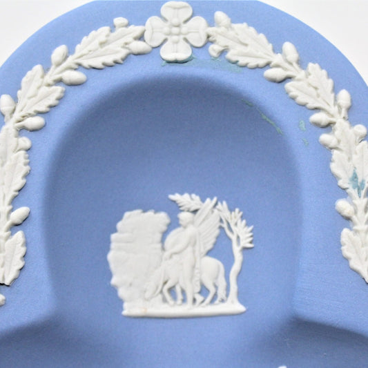 Ashtray, Wedgwood, Blue Jasperware, Club Shaped, Vintage