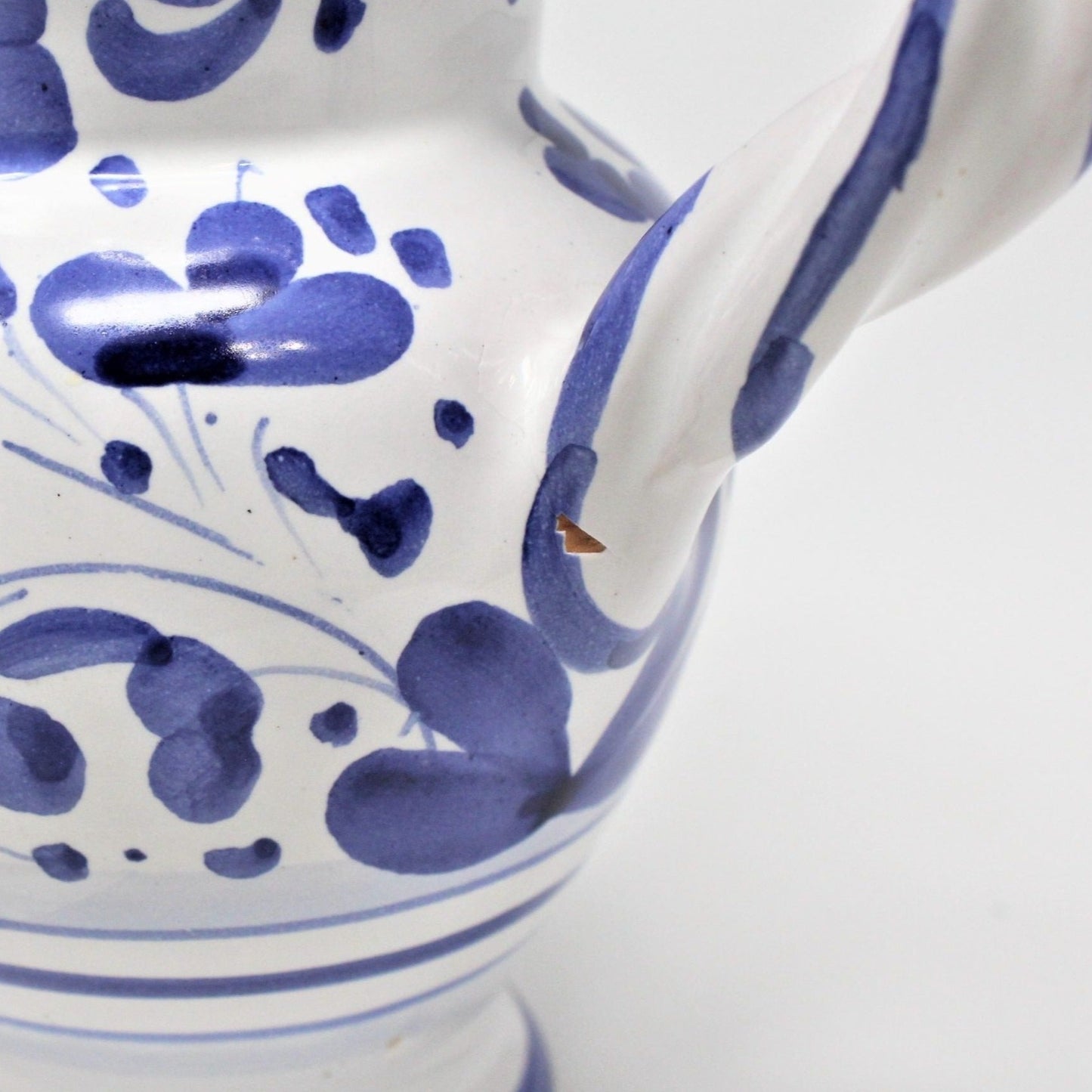 Pitcher, Deruta, Arabesco Bird, Italian Pottery, Blue & White Decor, 2007