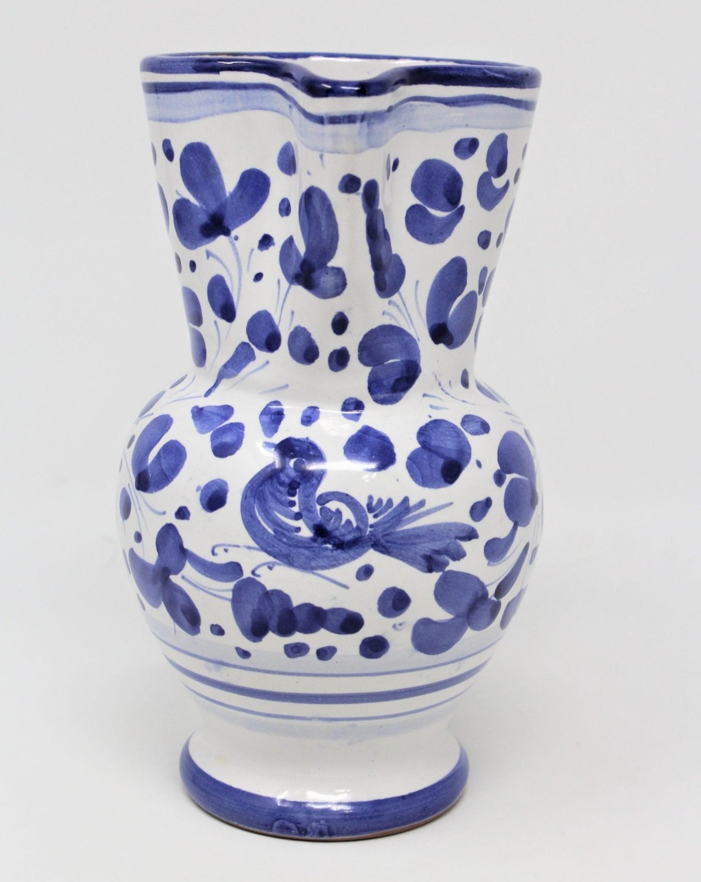 Pitcher, Deruta, Arabesco Bird, Italian Pottery, Blue & White Decor, 2007