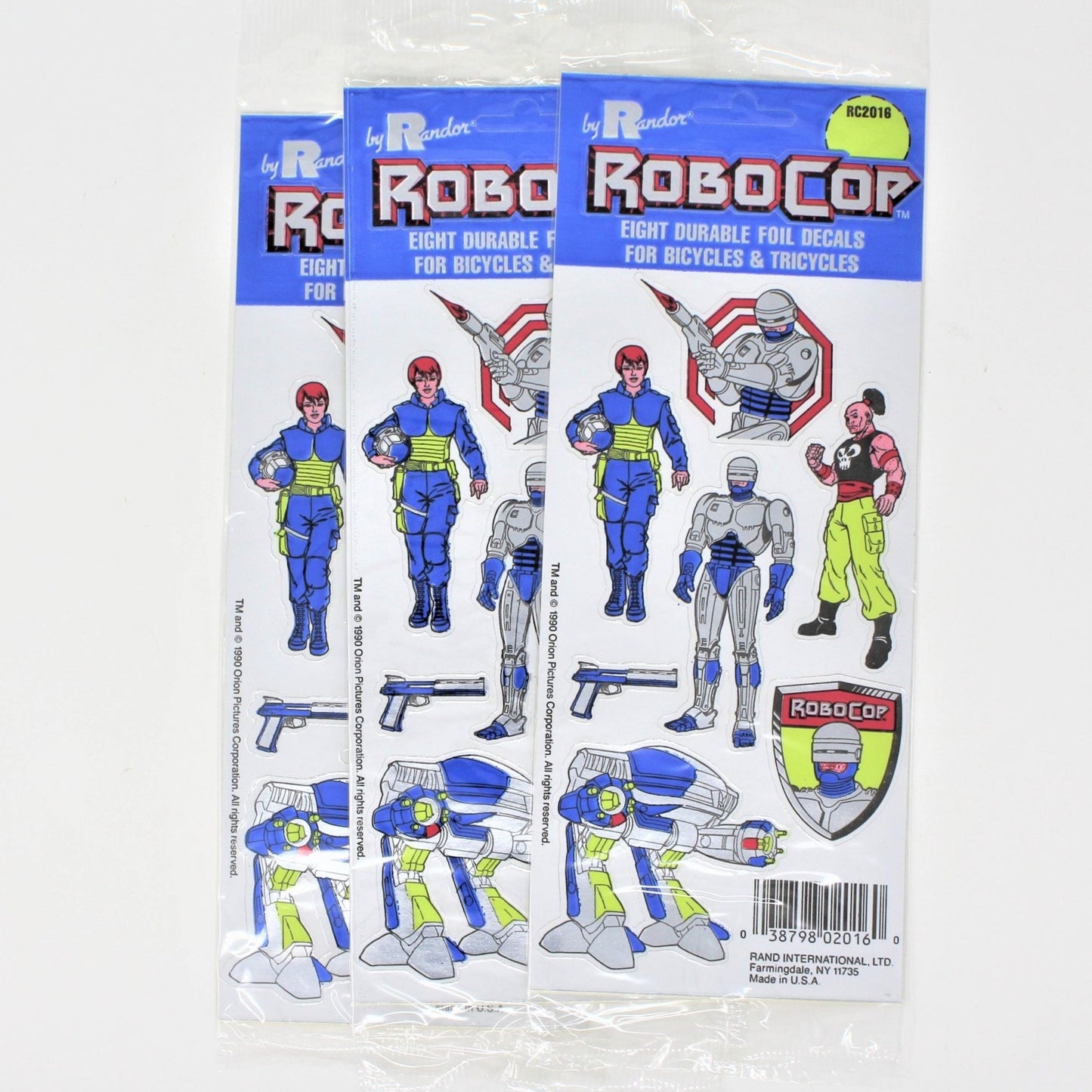 Stickers / Decals, RoboCop Unopened, Foil, Rand Int'l, 1990 NOS