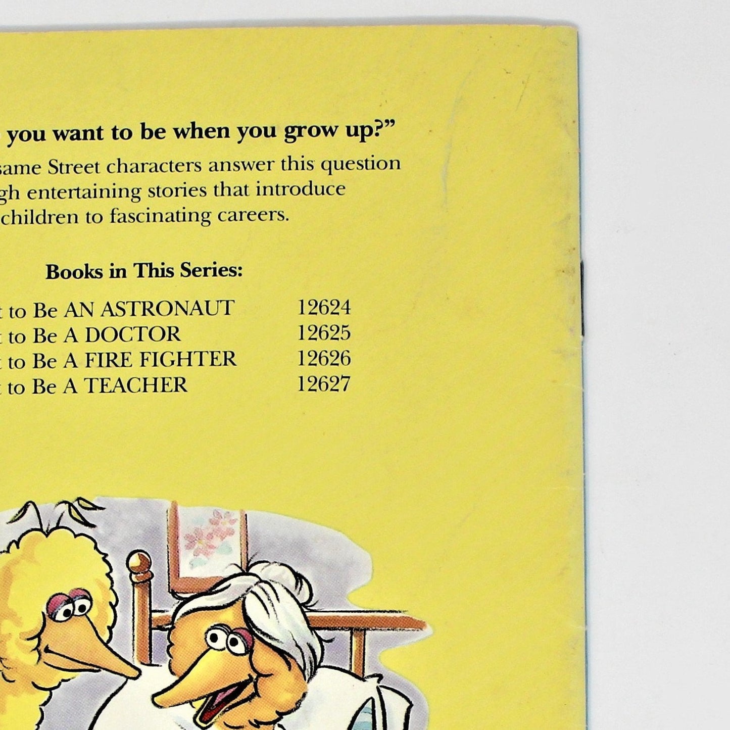 Children's Book, Sesame Street, I want to be a Doctor, Softcover, Vintage 1991