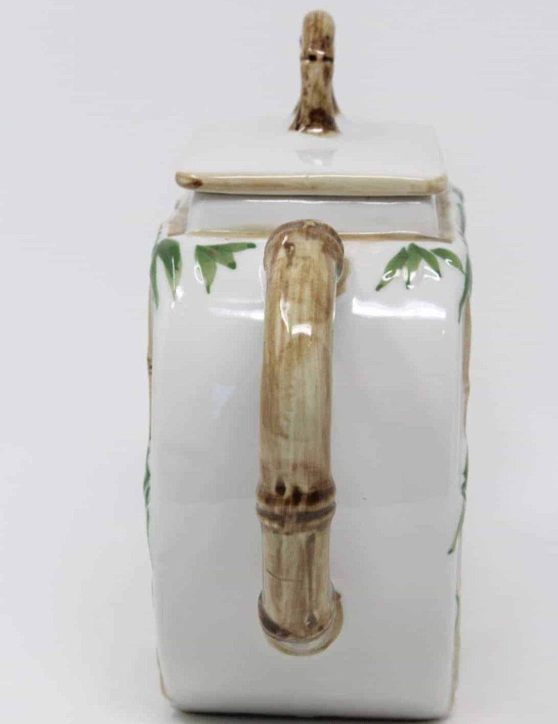 Teapot, Bamboo and Birds, Handcrafted, Ceramic, Thailand