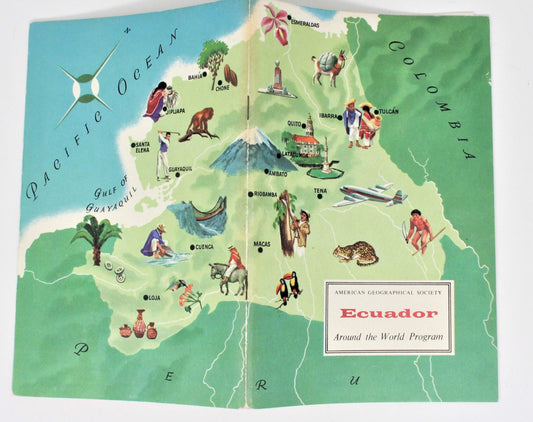 Travel Book, Geographical Society Around the World, Ecuador, 1956