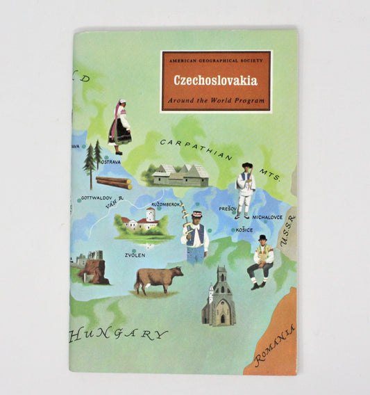 Travel Book, Geographical Society Around the World, Czechoslovakia,1967, SOLD