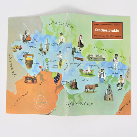 Travel Book, Geographical Society Around the World, Czechoslovakia,1967, SOLD