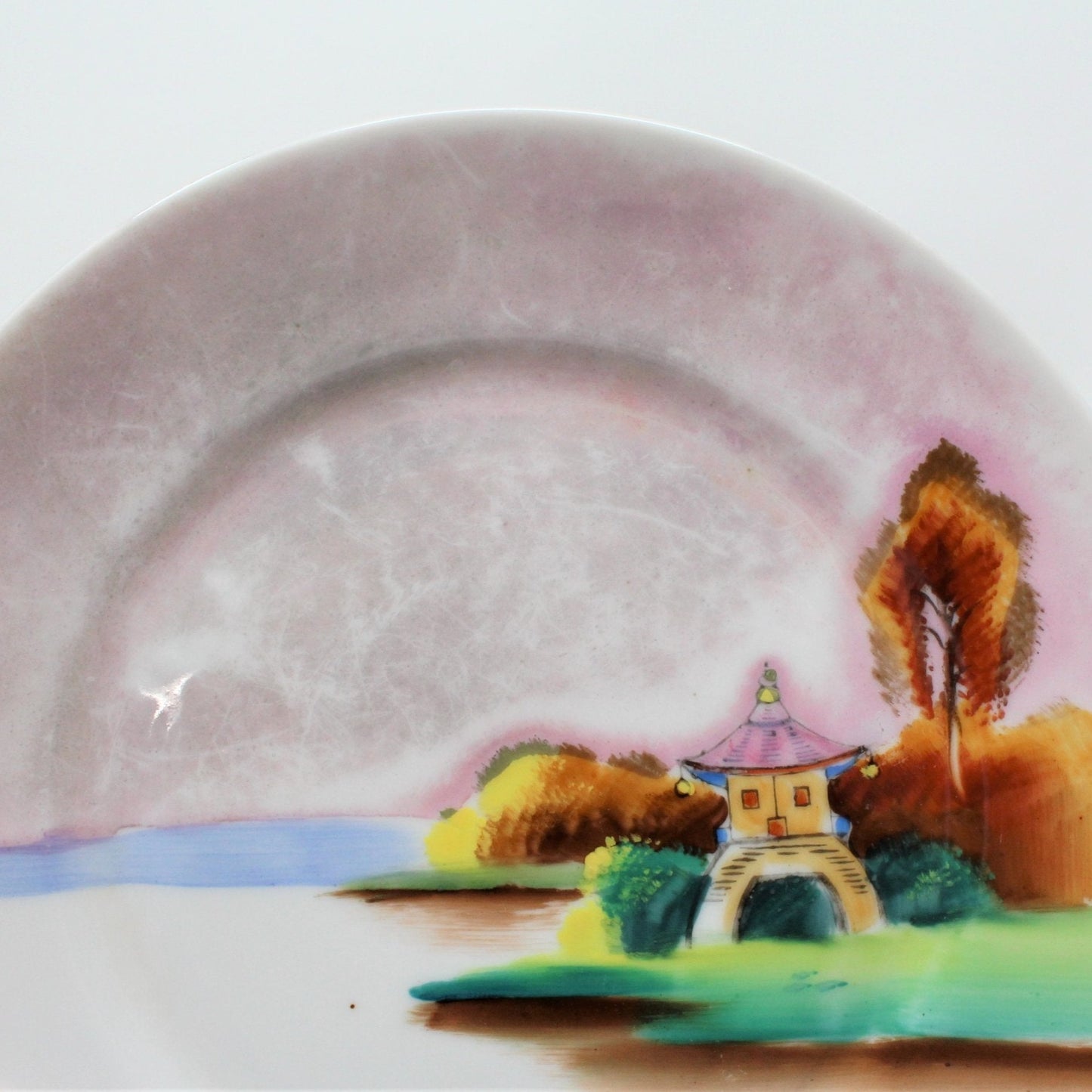 Dessert / Salad Plates, Noritake Chikaramachi Oriental, Hand Painted, Set of 5, Vintage